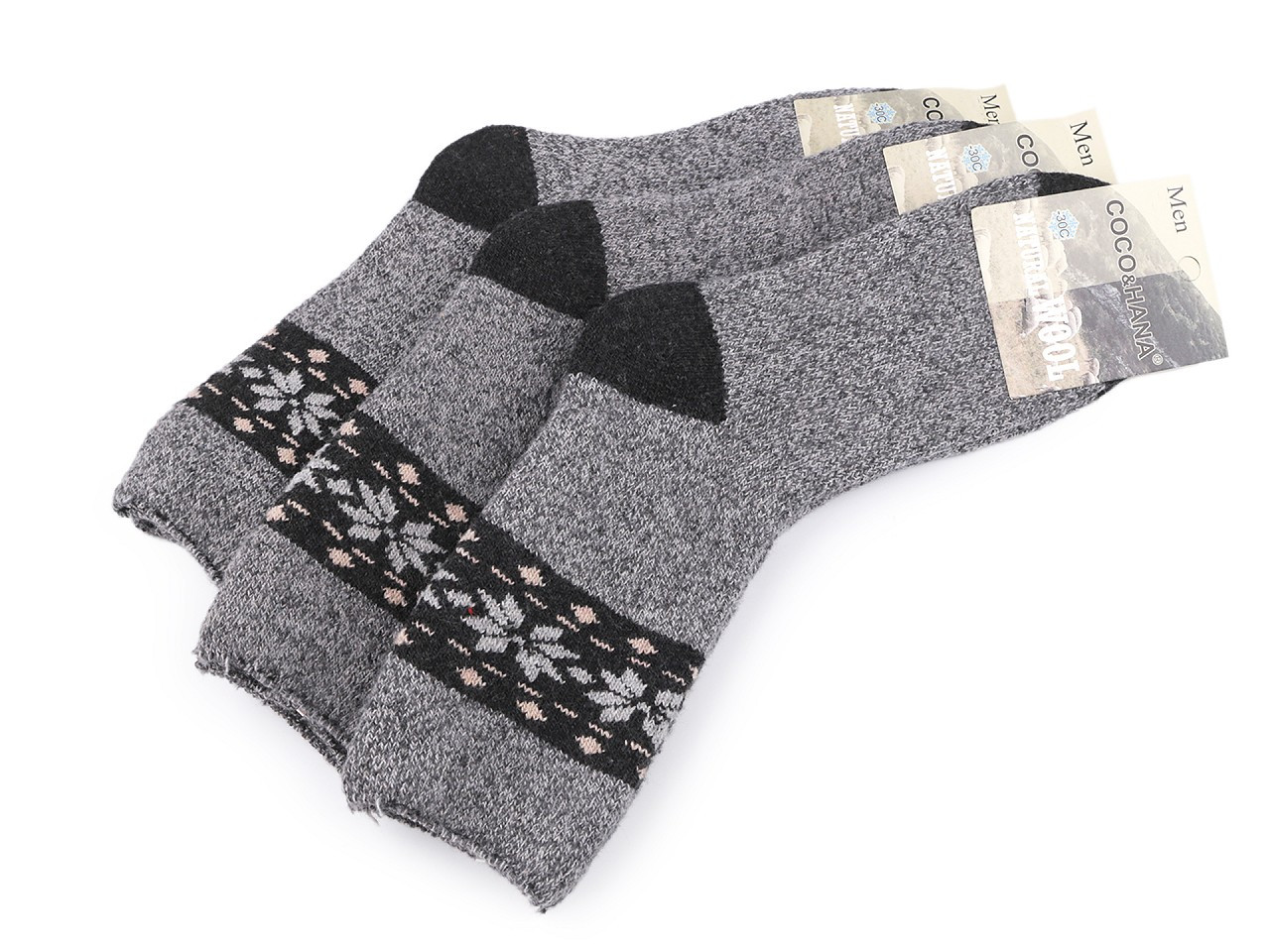 Ponožky thermo vysoké, barva 4 (42-48) šedá světlá