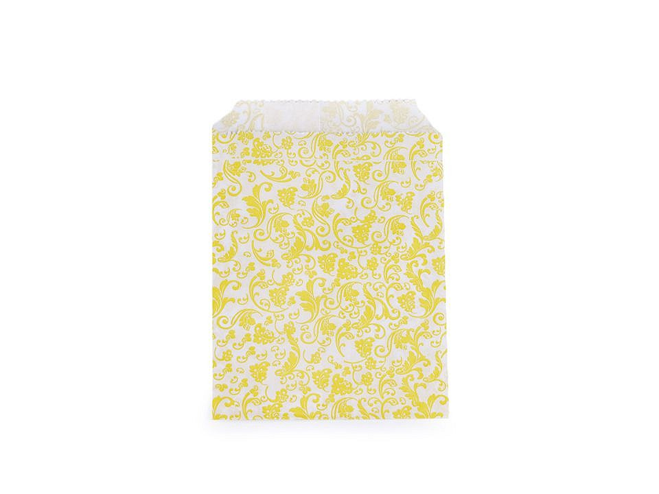 Papírový sáček 9,5x14 cm, barva 1 žlutá