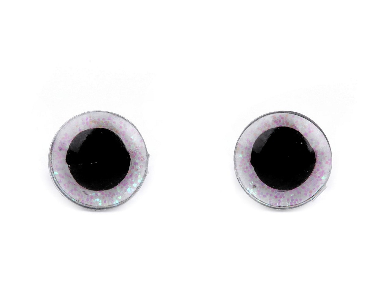 Oči glitrové s pojistkou Ø10 mm, barva 3 (11) krémová světlá AB