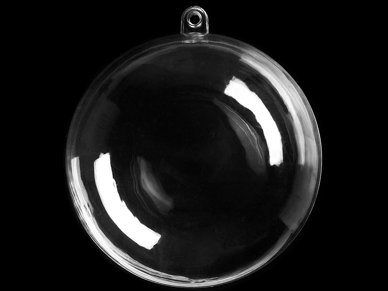 Plastová koule Ø12 cm dvoudílná, barva transparent