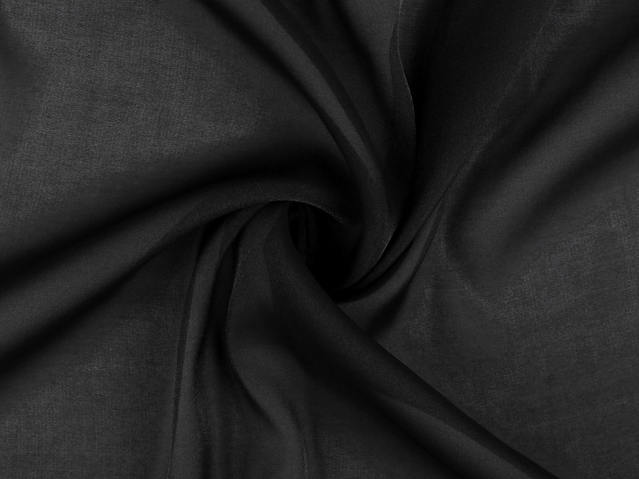 Šifon s leskem, barva 8 (20) černá