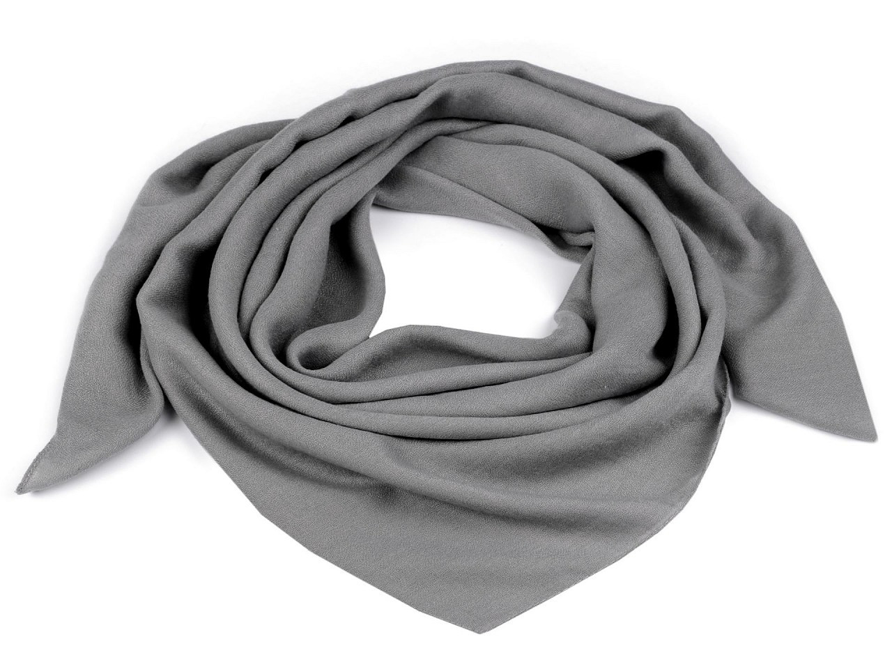 Šátek jednobarevný 90x90 cm, barva 11 šedá