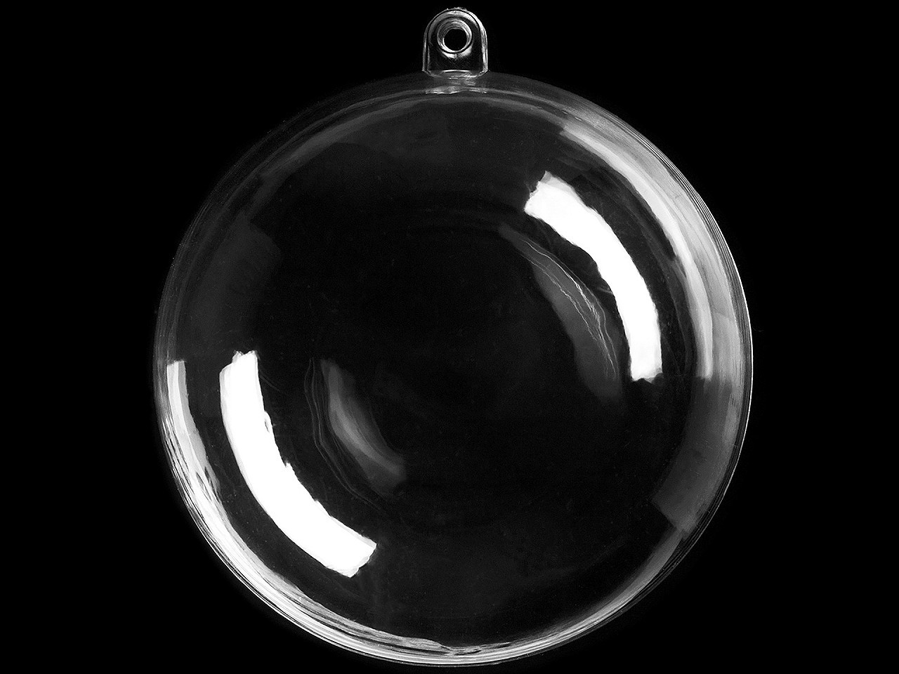 Plastová koule Ø14 cm dvoudílná, barva transparent
