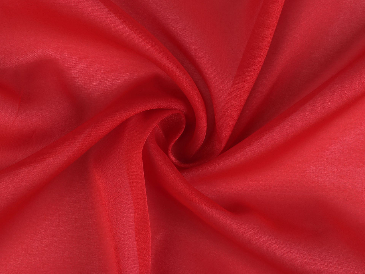 Šifon s leskem, barva 5 (15) červená