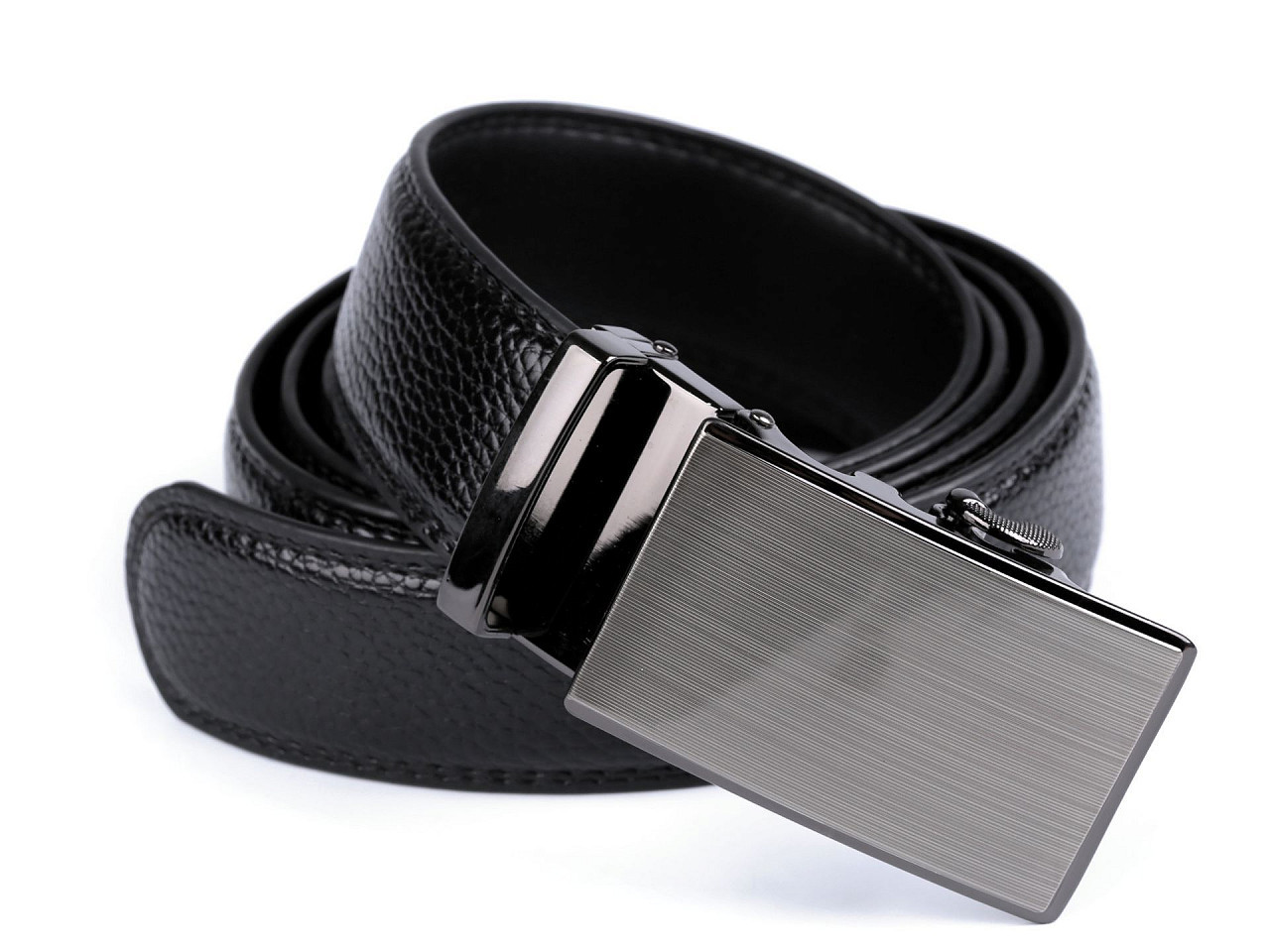 Pánský pásek šíře 3,5 cm, barva 6 (125 cm) černá