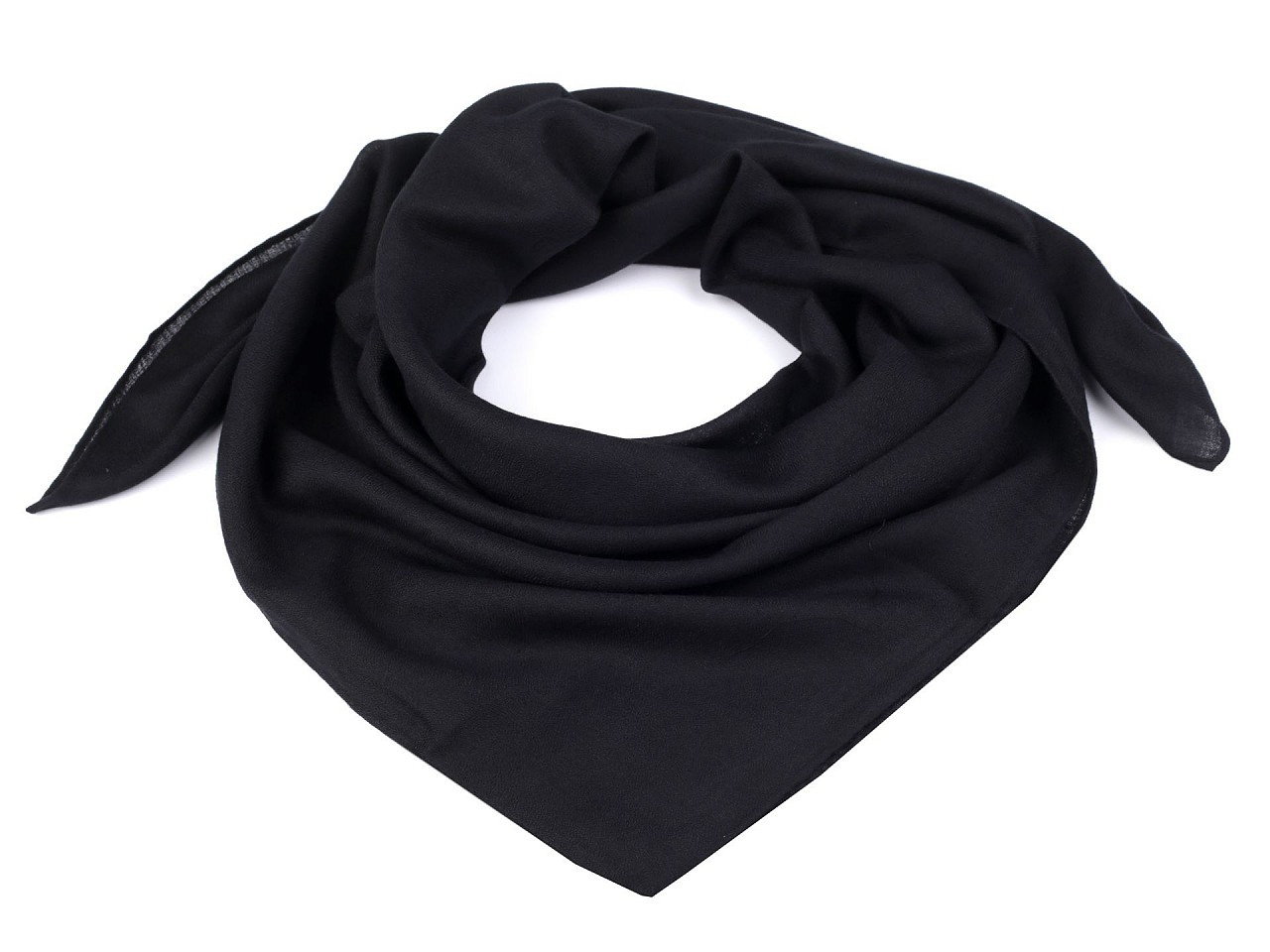 Šátek jednobarevný 90x90 cm, barva 14 černá