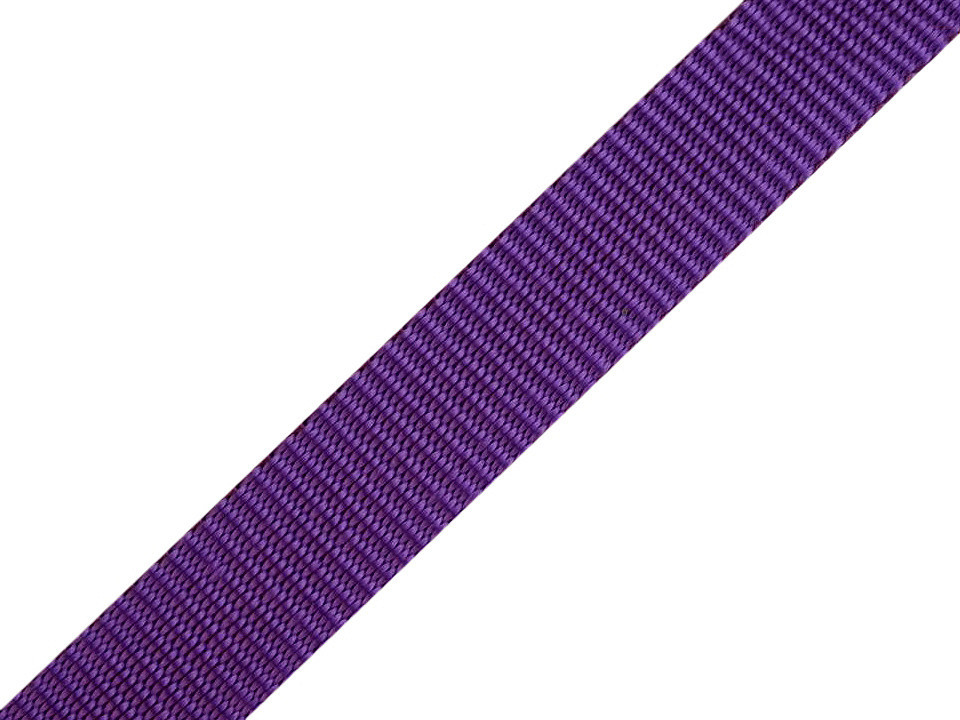 Fotografie Popruh polypropylénový šíře 15 mm, barva 40 fialková