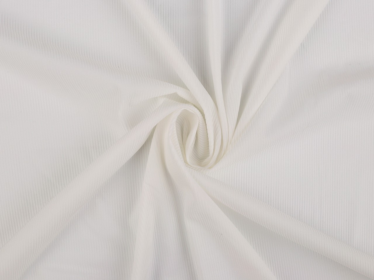 Úplet žebrovaný PES, barva 1 (175 g/m²) Off White