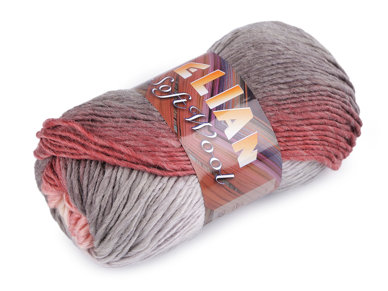 Pletací příze Soft Wool 100 g, barva 8 (87354) šedá světlá