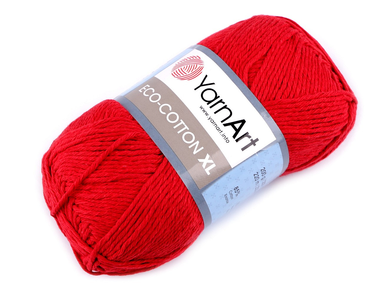 Pletací příze Eco - cotton XL 200 g, barva 14 (769) červená