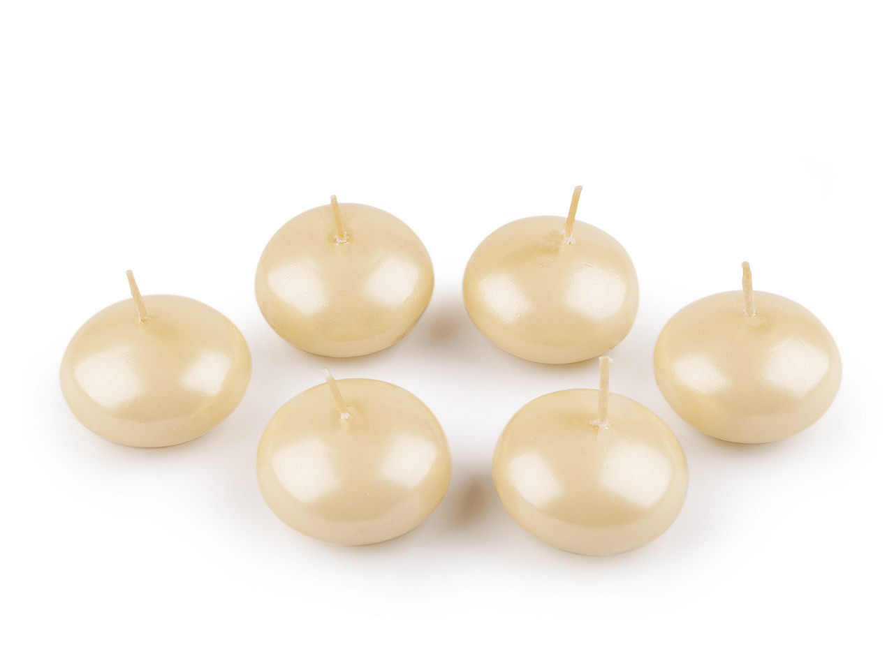 Plovoucí svíčky Ø4,5 cm, barva 4 ecru perleť