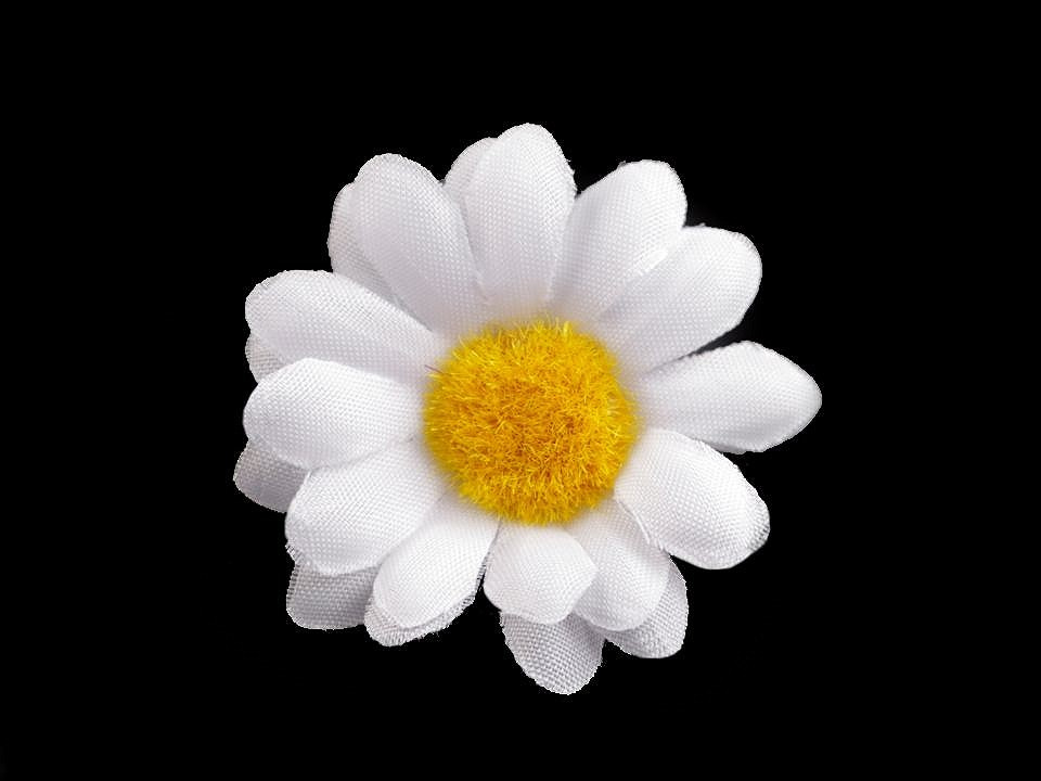 Umělý květ kopretina Ø4 cm, barva bílá