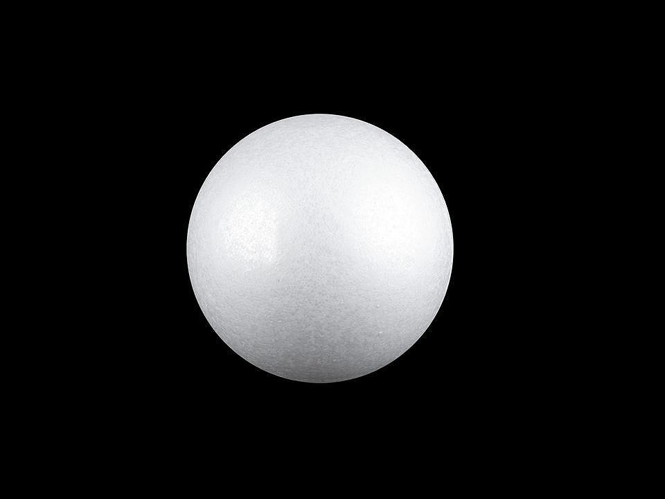 Koule Ø6,5 cm polystyren, barva 1 bílá
