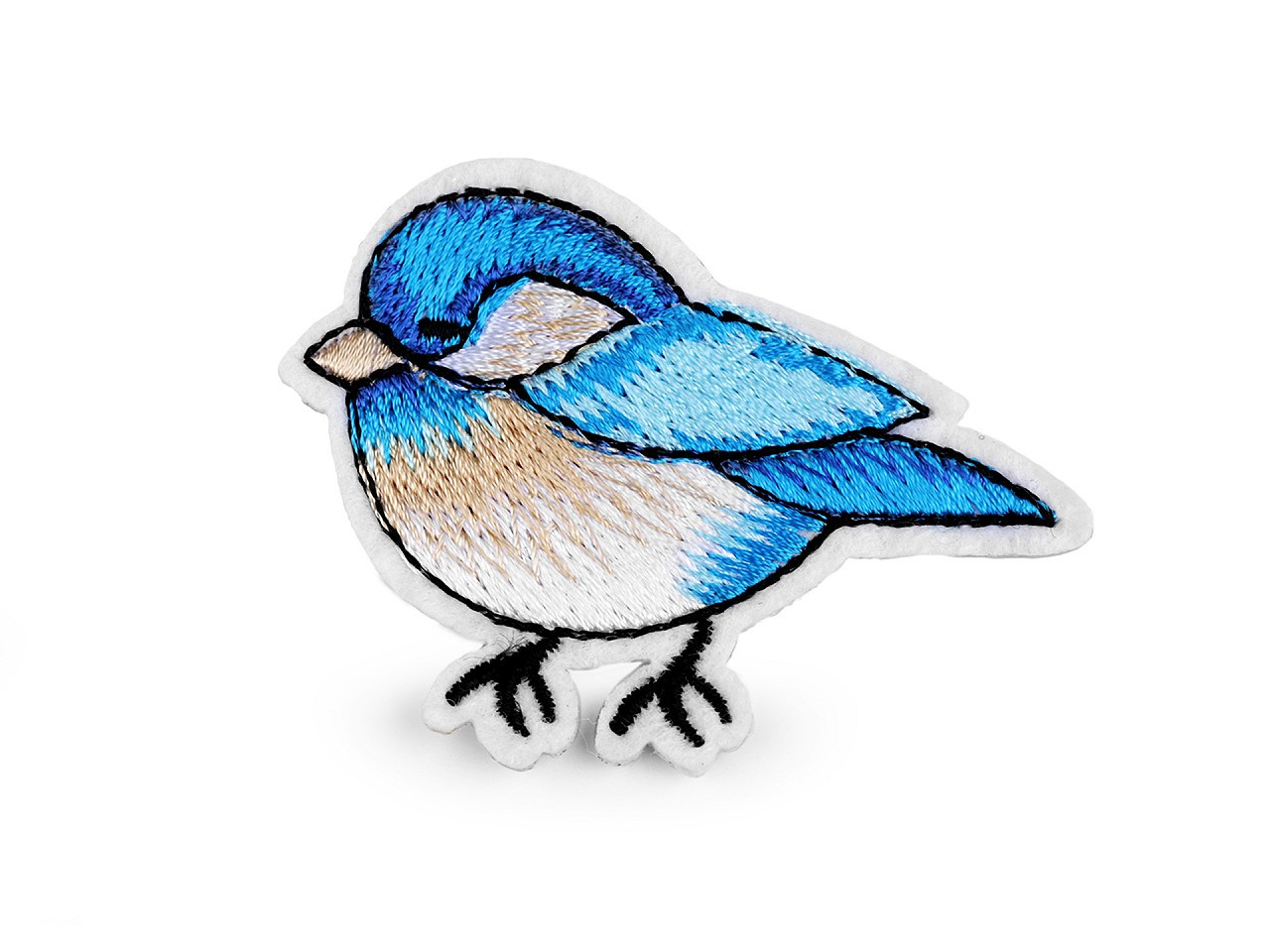 Nažehlovačka ptáček, barva 3 modrá