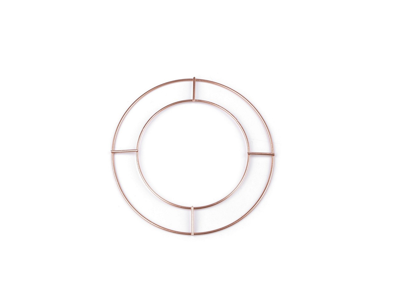 Dvojitý kovový kruh na lapač snů / k dekorování Ø15 a 20 cm, barva 1 (Ø15 cm) měděná střední mat