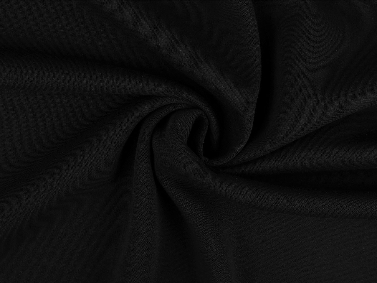 Teplákovina bavlněná počesaná, barva 2 (69) černá