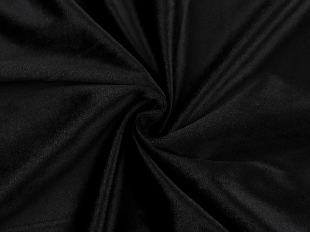 Velvet / samet oděvní hladký, barva 10 černá