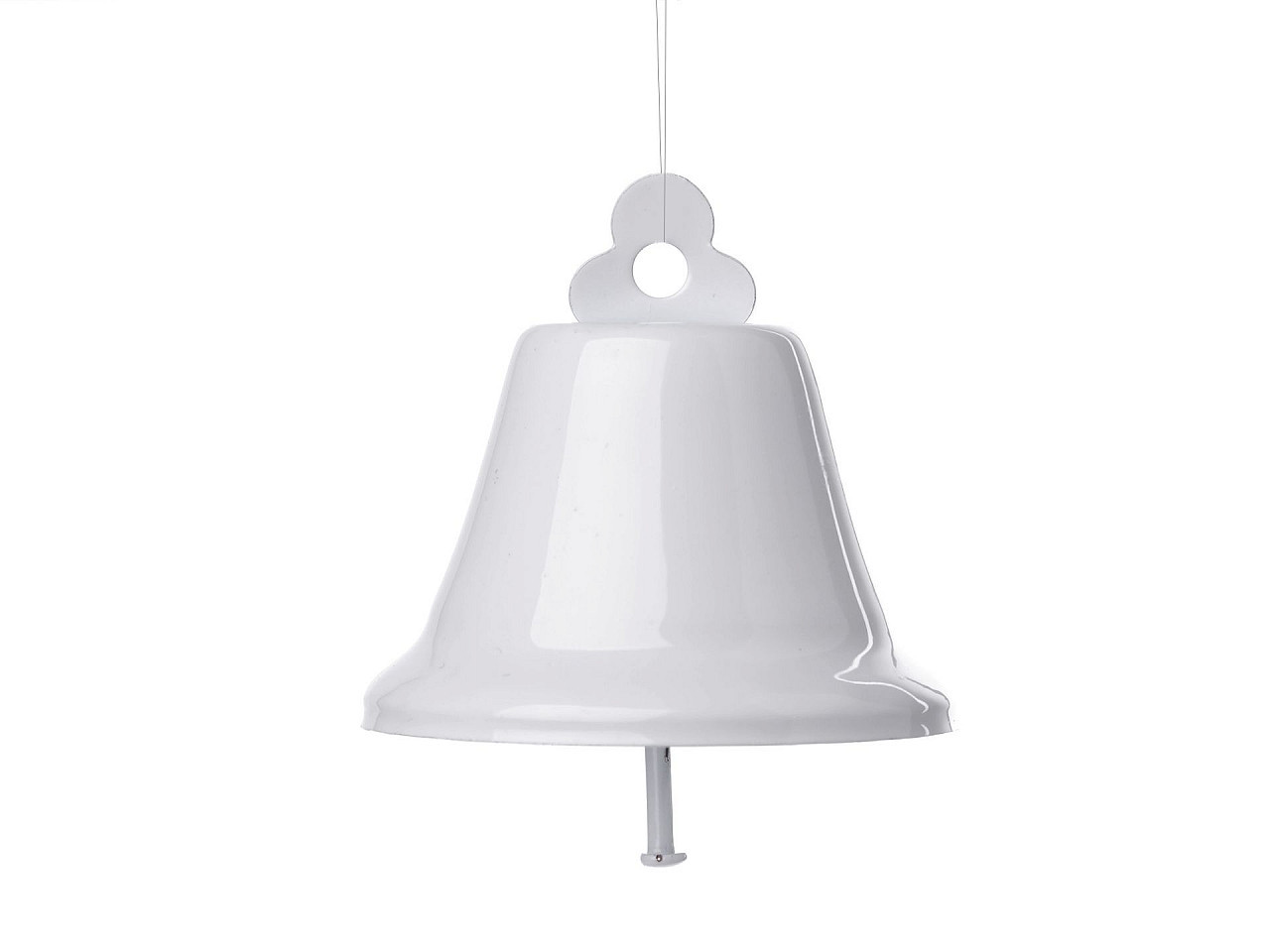 Kovový zvoneček Ø65 mm, barva bílá