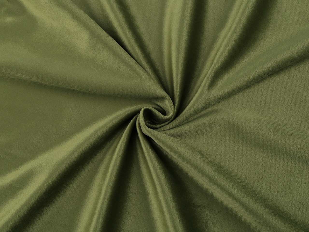 Velvet / samet oděvní hladký, barva 7 zelená sv.