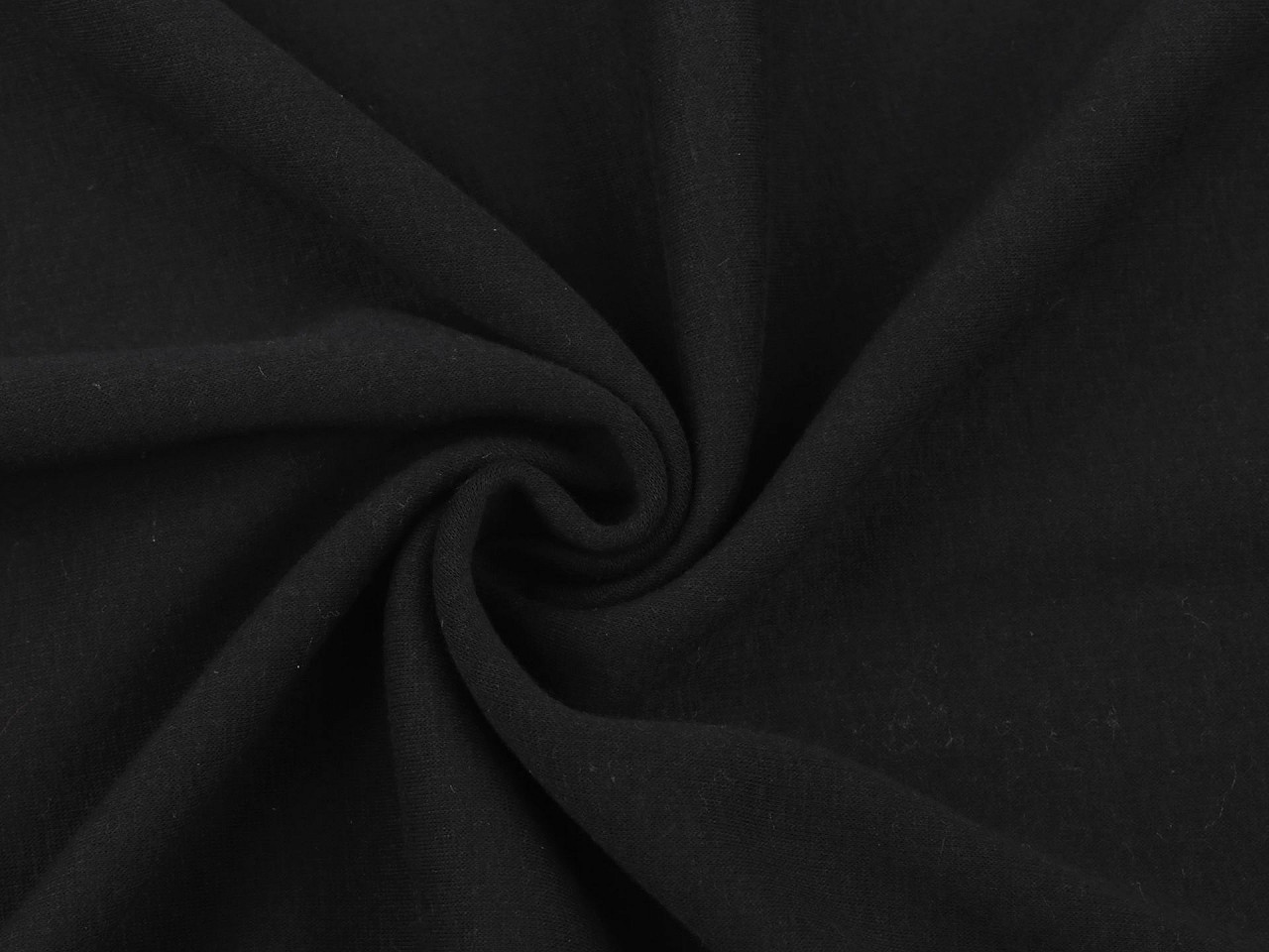 Teplákovina bavlněná s kožíškem, barva 3 (0069) černá