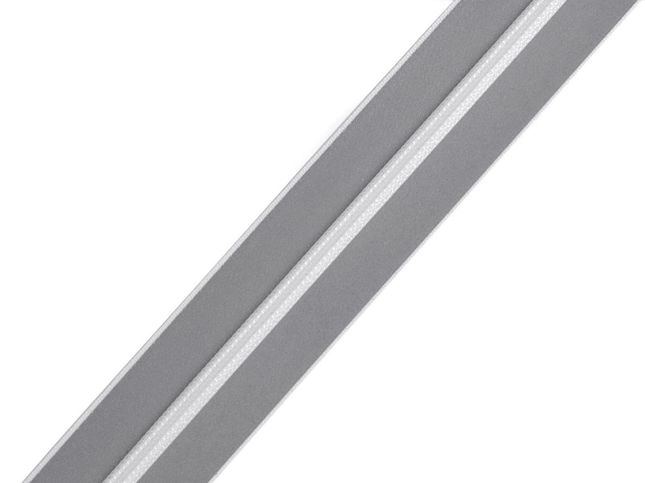 Zip spirálový No 3 metráž reflexní, barva šedá