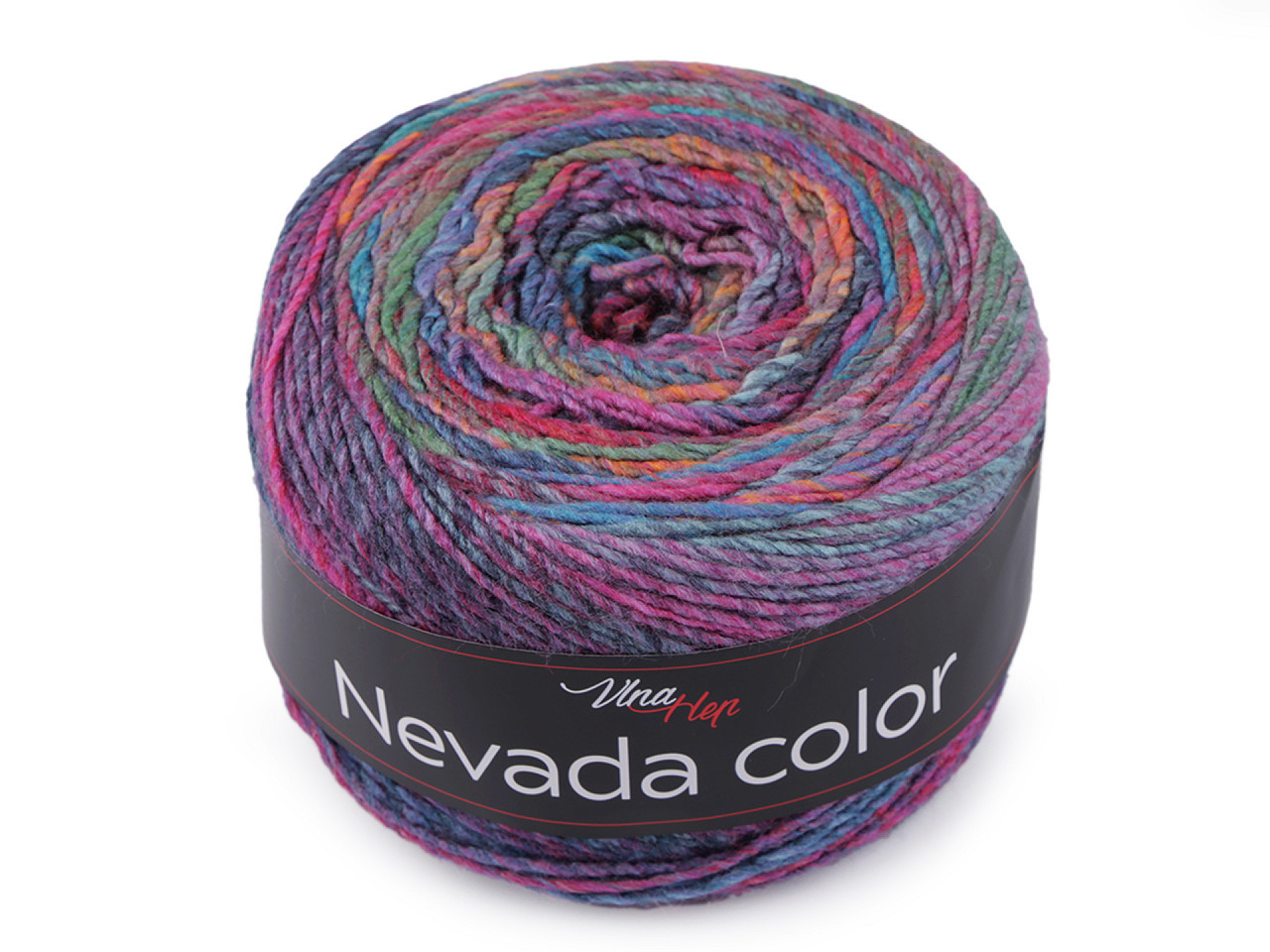 Pletací příze Nevada Color 150 g, barva 2 (6303) fialovorůžová
