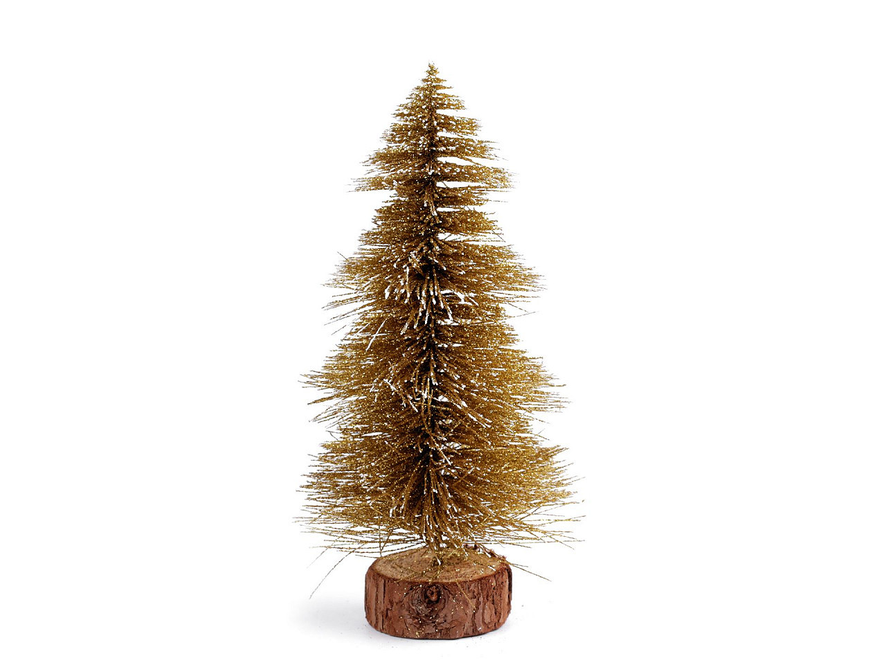 Dekorace vánoční stromeček s glitry, barva 3 (20 cm) zlatá