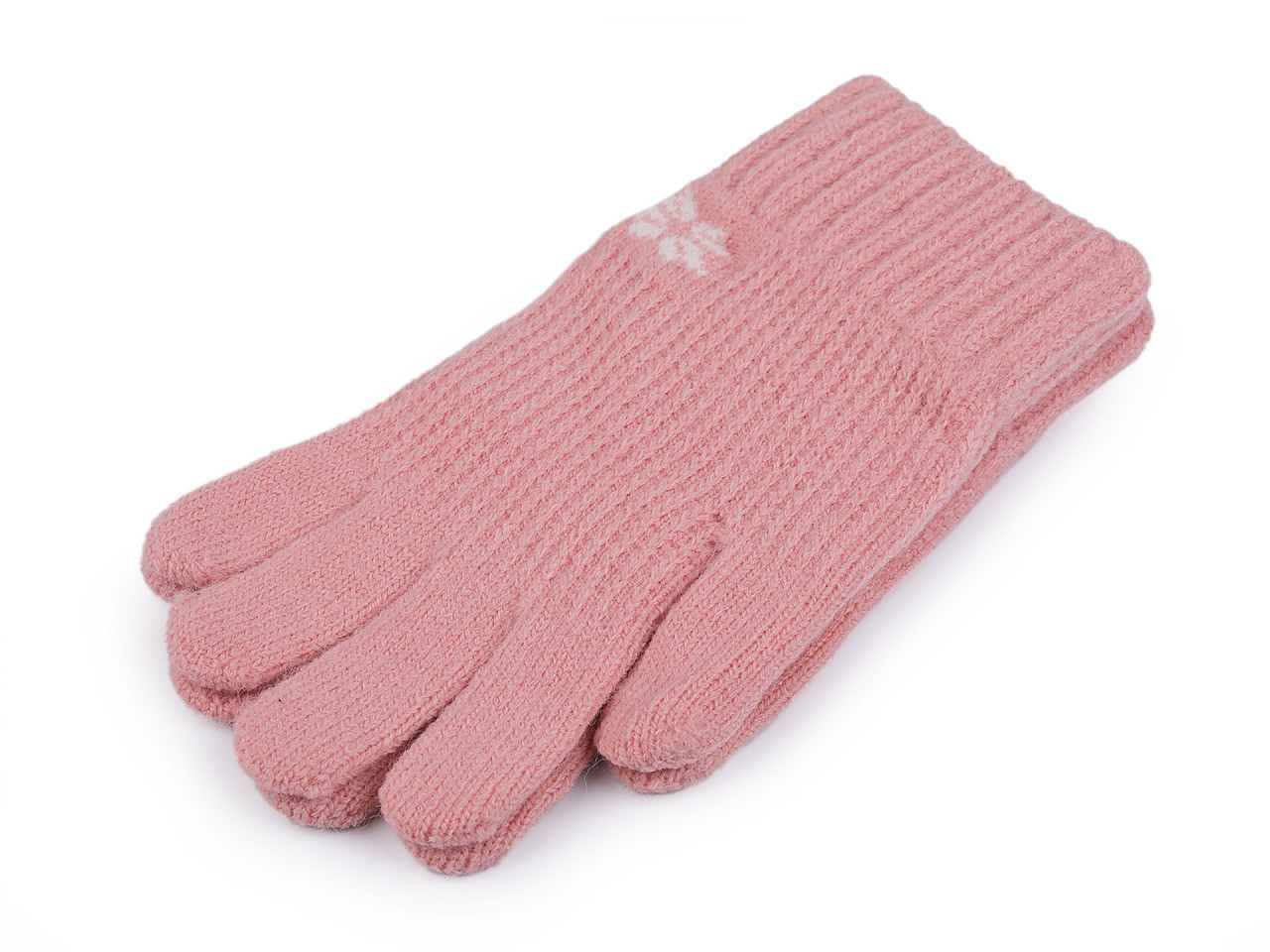 Dámské / dívčí pletené rukavice, barva 8 růžová prášková