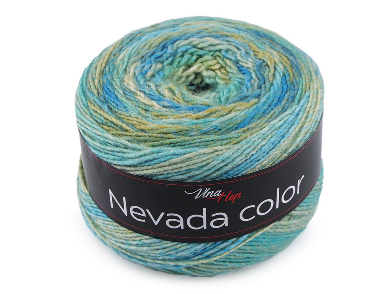 Pletací příze Nevada Color 150 g, barva 5 (6301) tyrkys sv.
