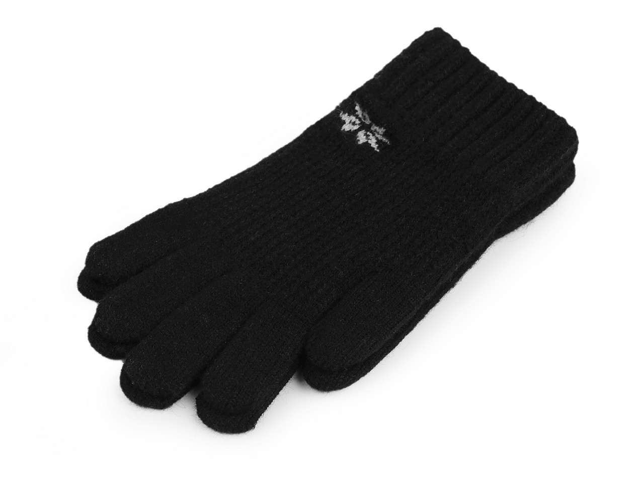 Dámské / dívčí pletené rukavice, barva 11 černá