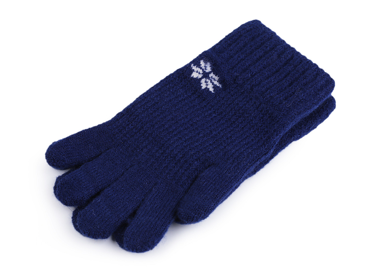 Dámské / dívčí pletené rukavice, barva 9 modrá berlínská