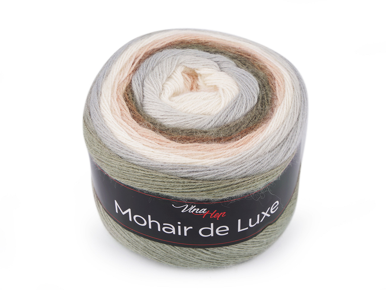 Pletací příze Mohair de Luxe 150 g, barva 5 (7401) šedá světlá