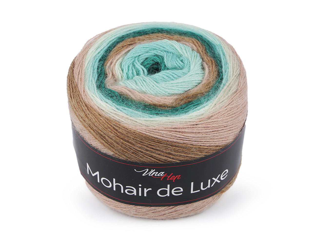 Pletací příze Mohair de Luxe 150 g, barva 6 (7406) zelená šalvěj tmavá