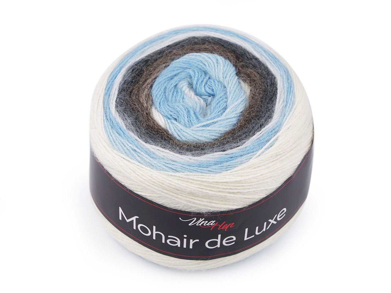 Pletací příze Mohair de Luxe 150 g, barva 4 (7405) modrá světlá