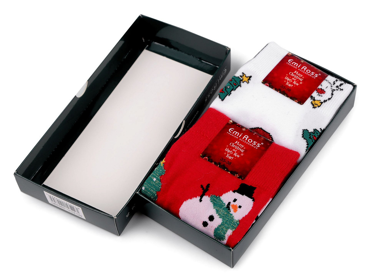 Vánoční ponožky v dárkovém balení Emi Ross, barva 2 (vel. 39-42) mix náhodný