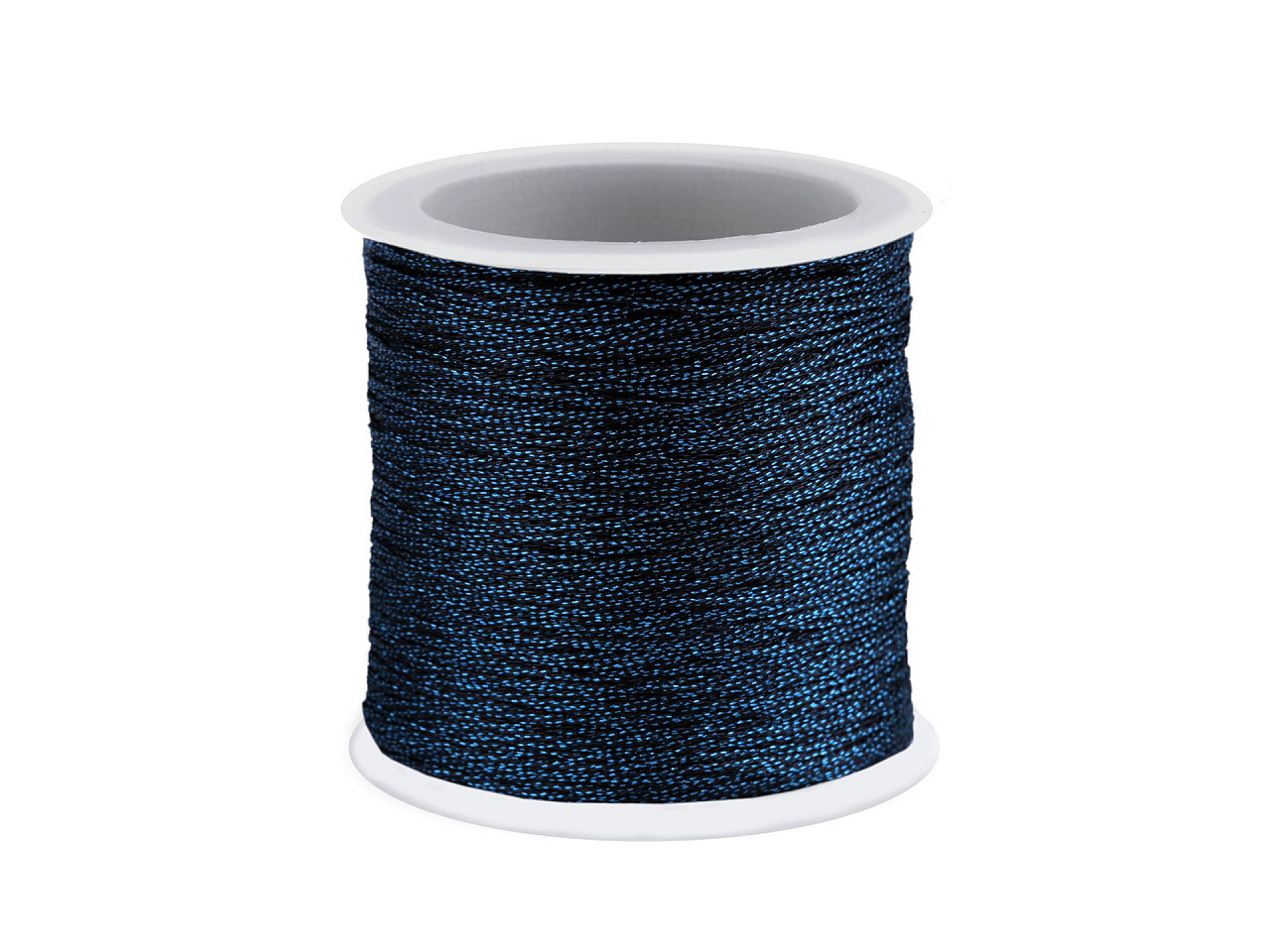 Lurexová šňůra / briliantový motouz Ø0,3 mm vánoční, barva 7 modrá tmavá
