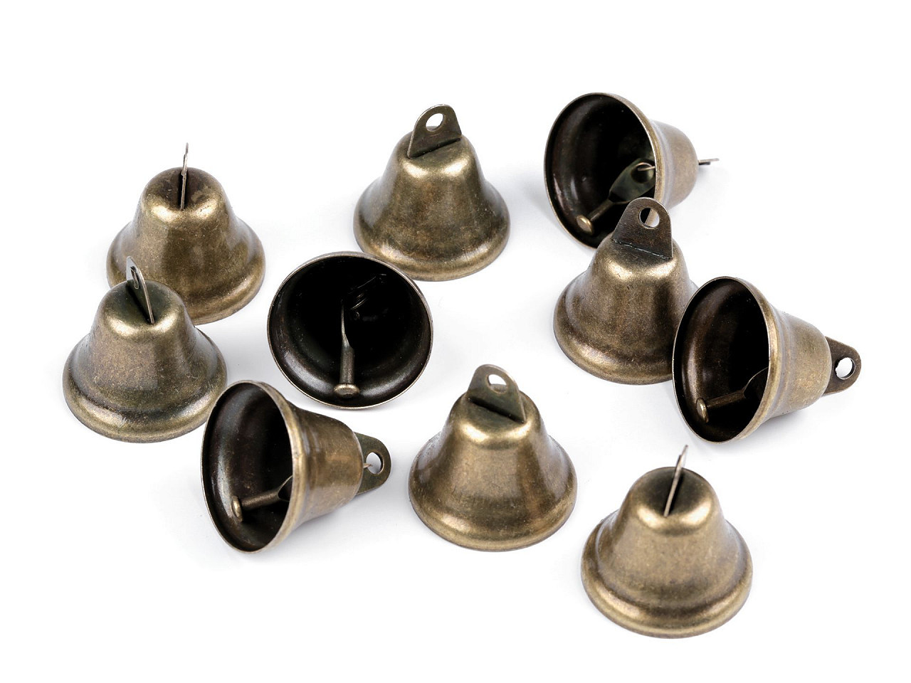 Kovový zvoneček Ø30 mm, barva staromosaz