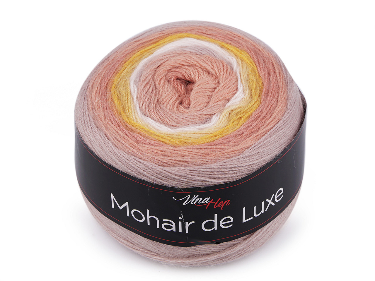 Pletací příze Mohair de Luxe 150 g, barva 1 (7402) pudrová