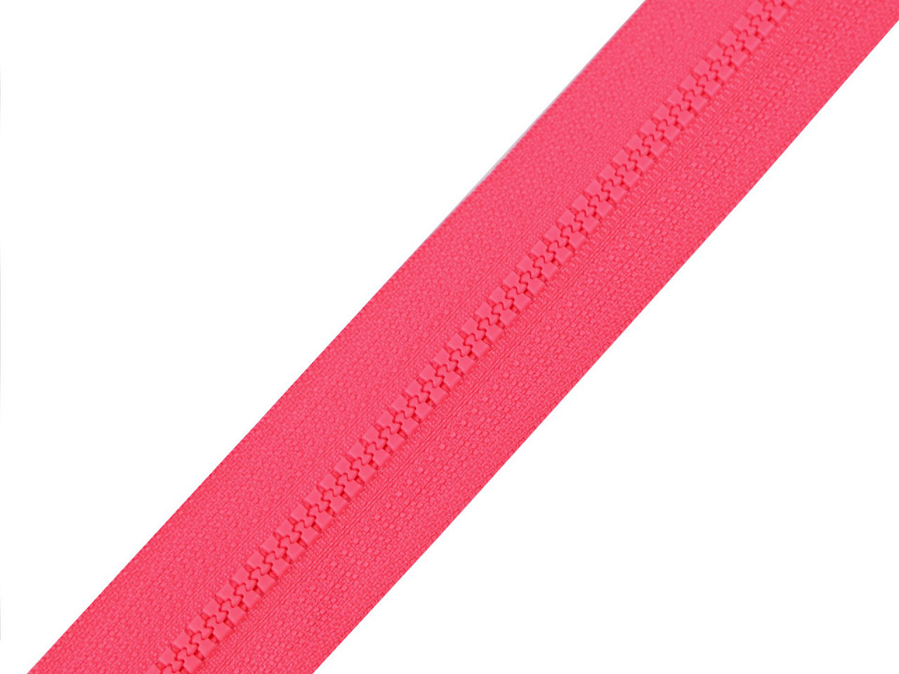 Zip kostěný No 3 metráž, barva 338 růžová neon