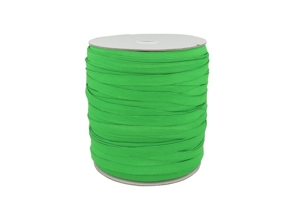 Pruženka šíře 10 mm galonová barevná, barva Zelená (334)