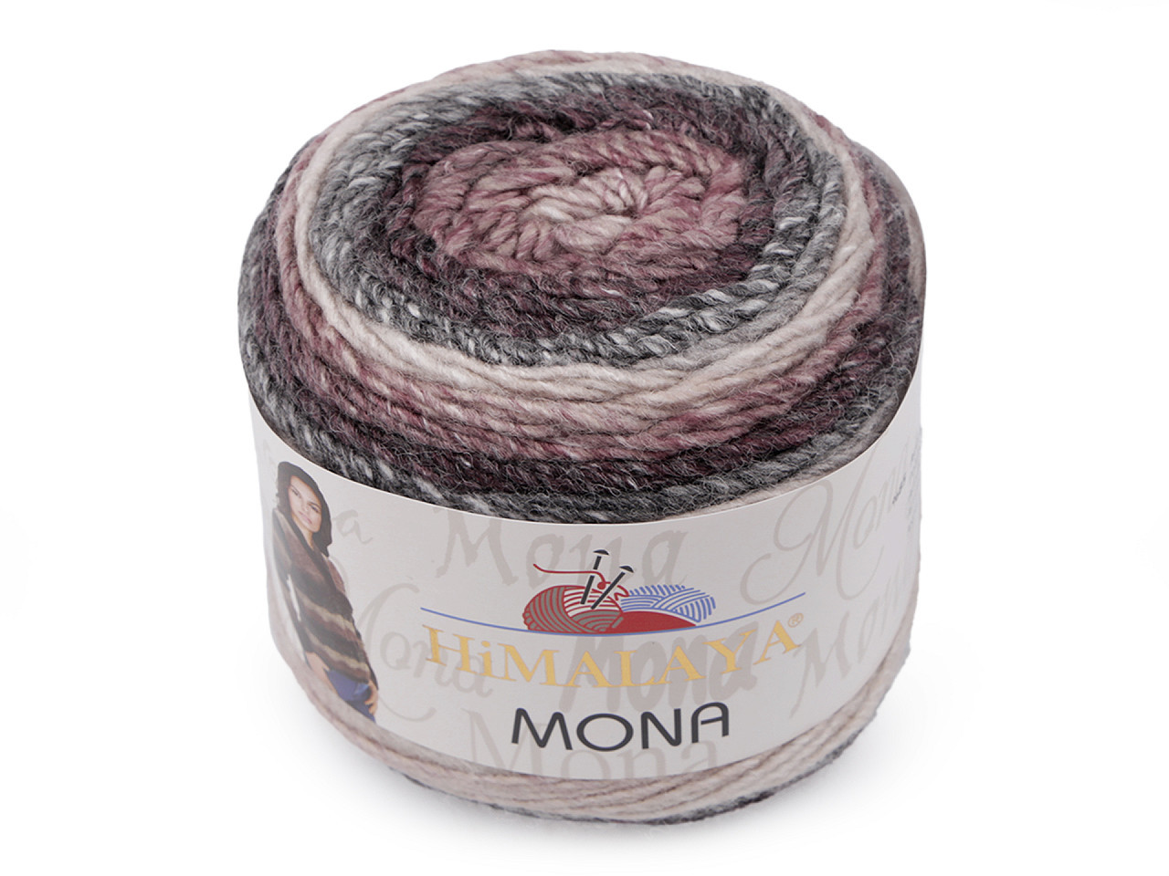 Pletací příze Himalaya Mona 100 g, barva 4 (22111) šedá