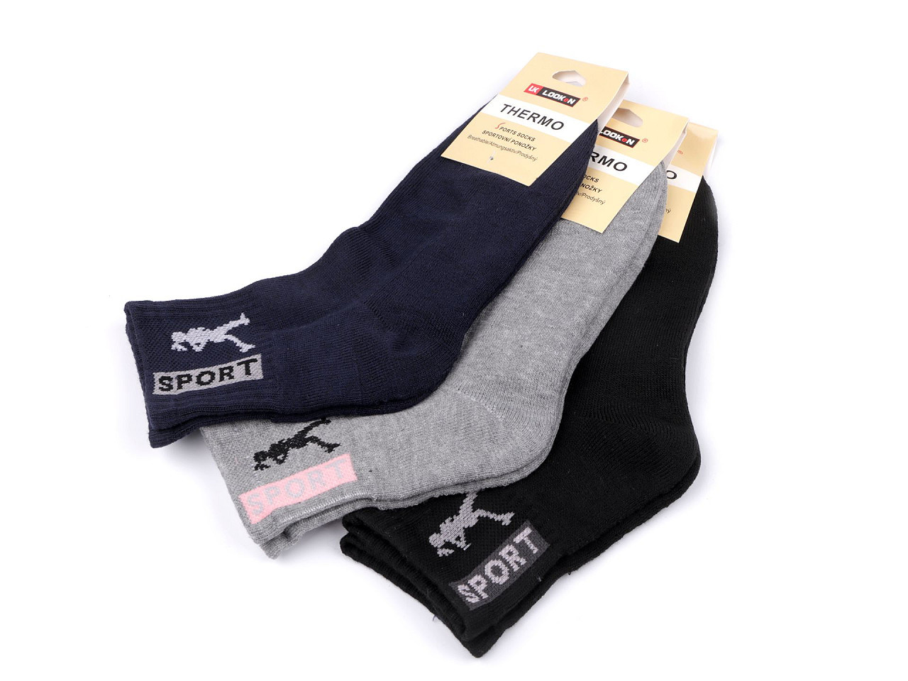 Dámské bavlněné ponožky thermo sportovní, barva 2 (39-42) mix