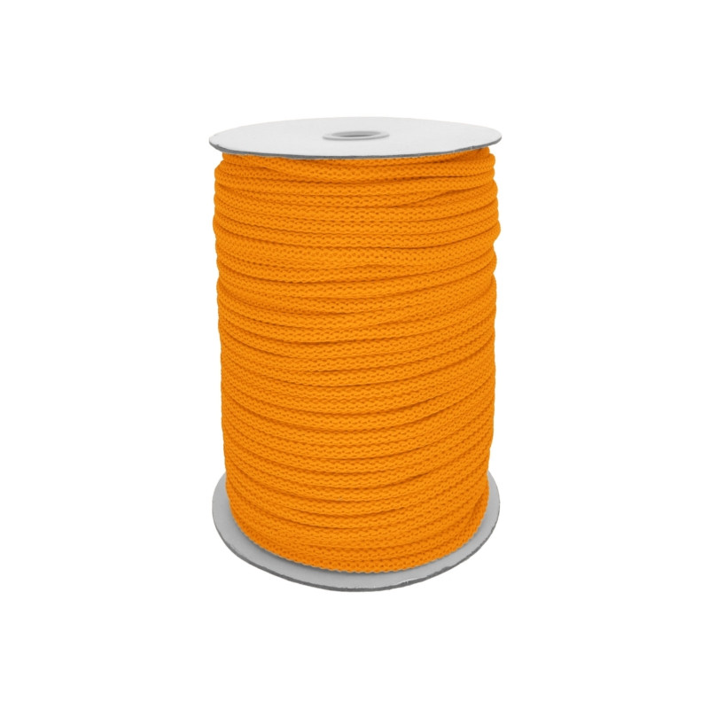 Oděvní šňůra PES Ø7 mm, barva Oranžovožlutá (506)