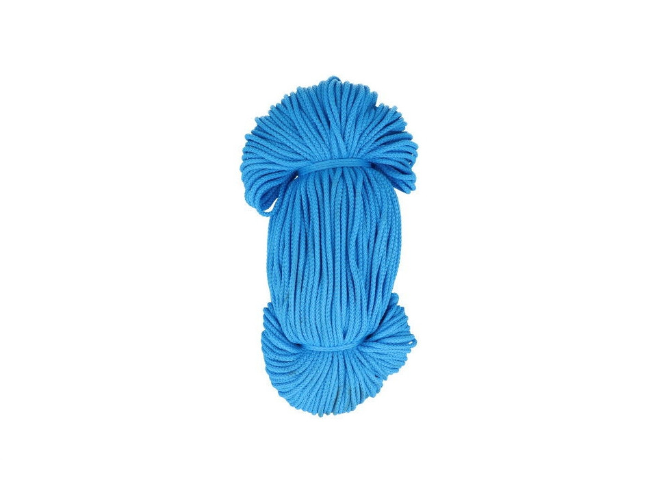 Oděvní šňůra PES Ø2 mm, barva Modrá tyrkys (189)