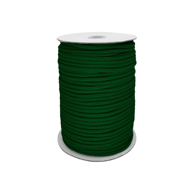 Oděvní šňůra PES Ø7 mm, barva Zelená tm. (876)