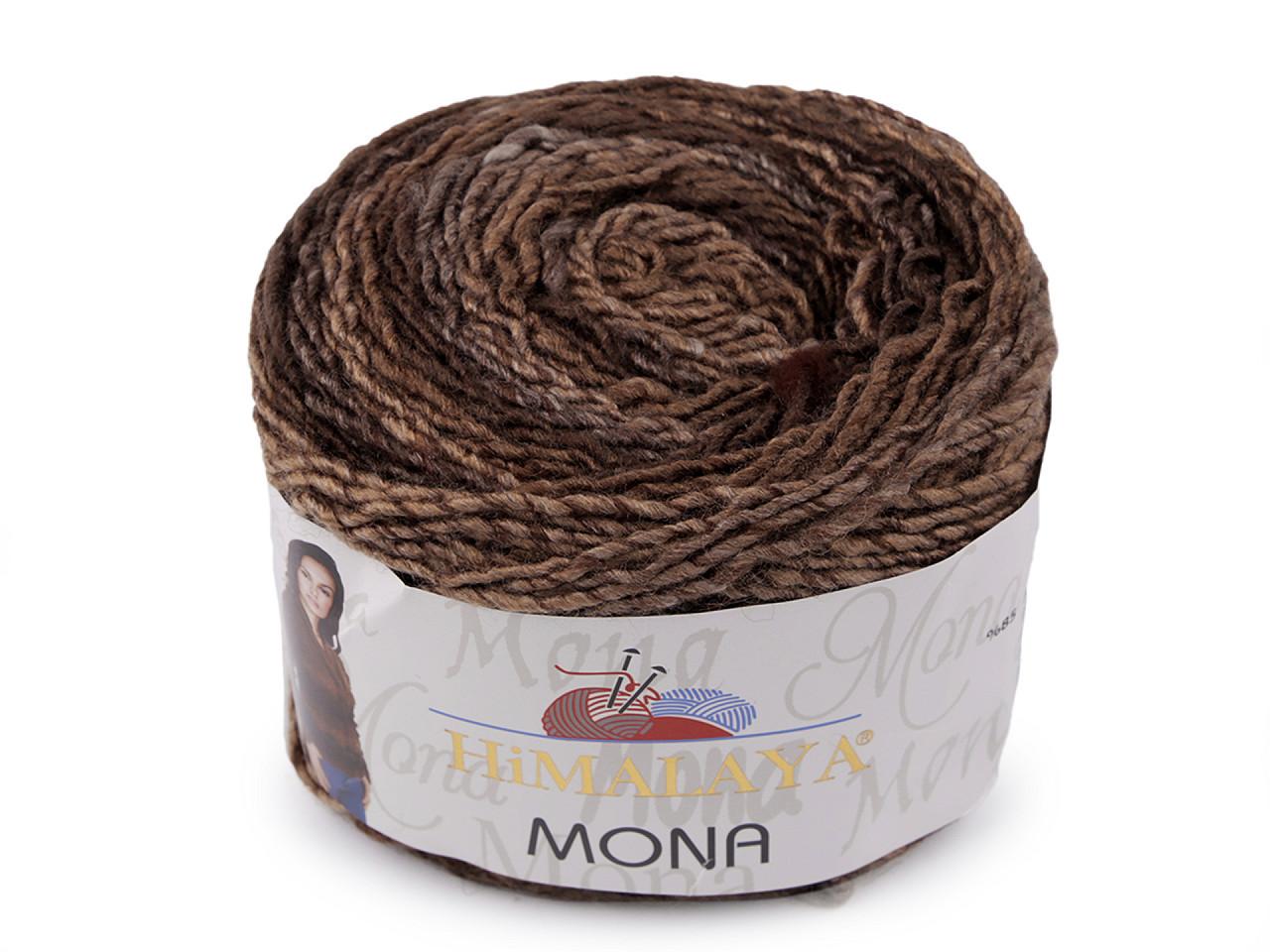 Pletací příze Himalaya Mona 100 g, barva 5 (22113) hnědá