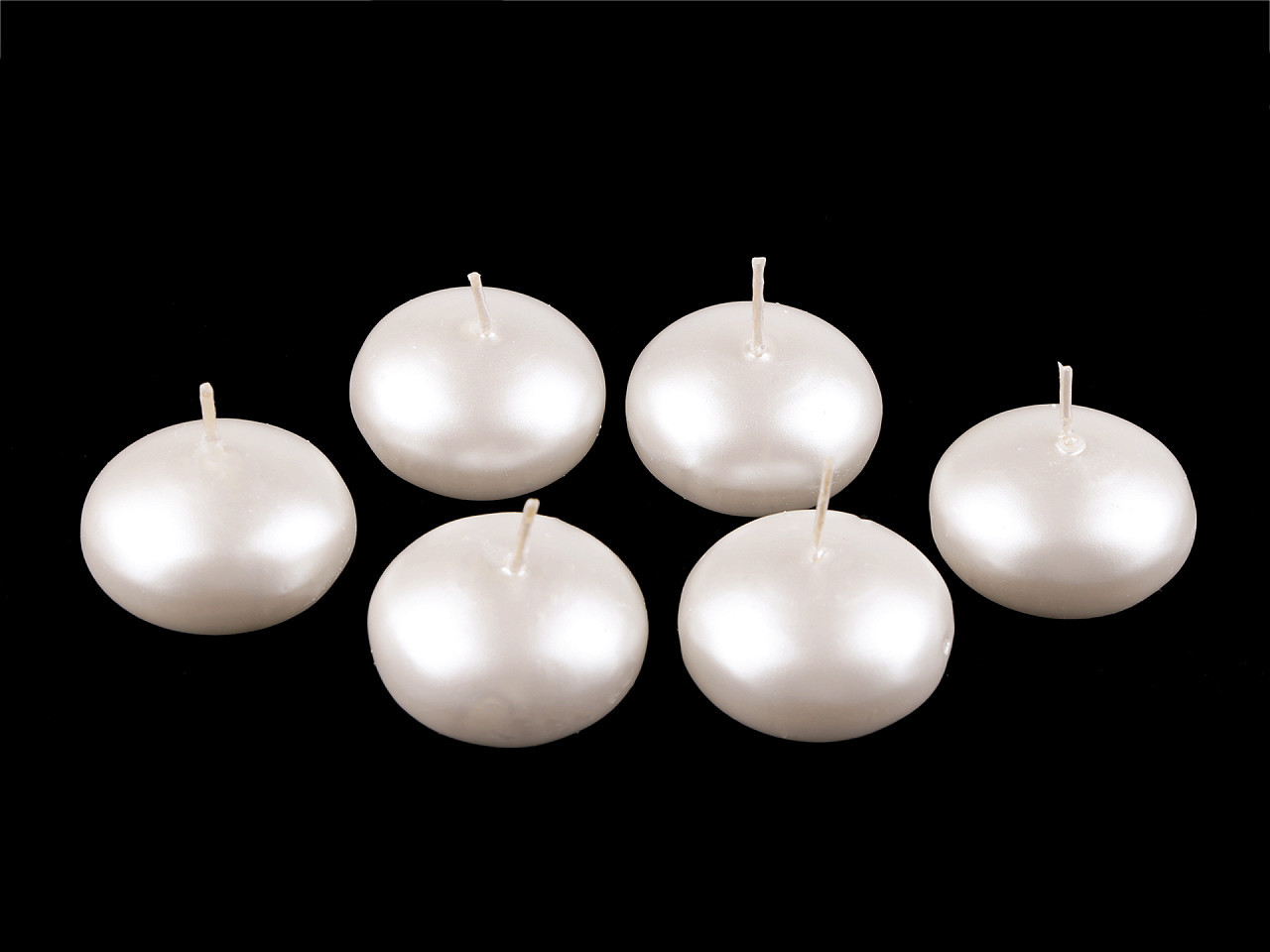 Plovoucí svíčky Ø4,5 cm, barva 5 krémová nejsvět. perleť