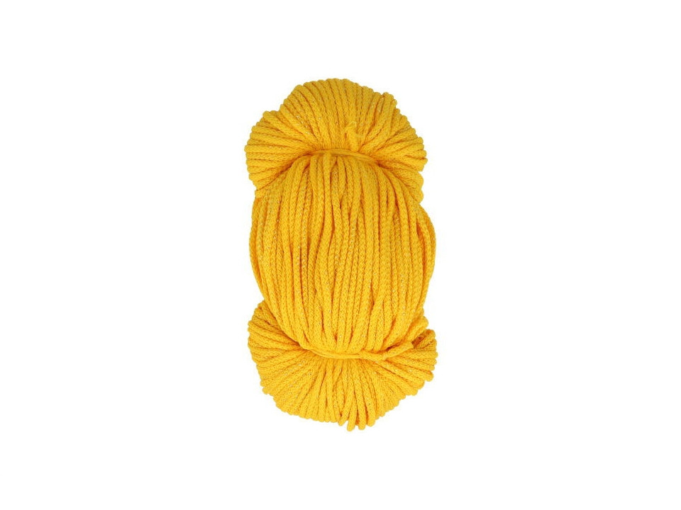 Oděvní šňůra PES Ø2 mm, barva Žlutá (112)