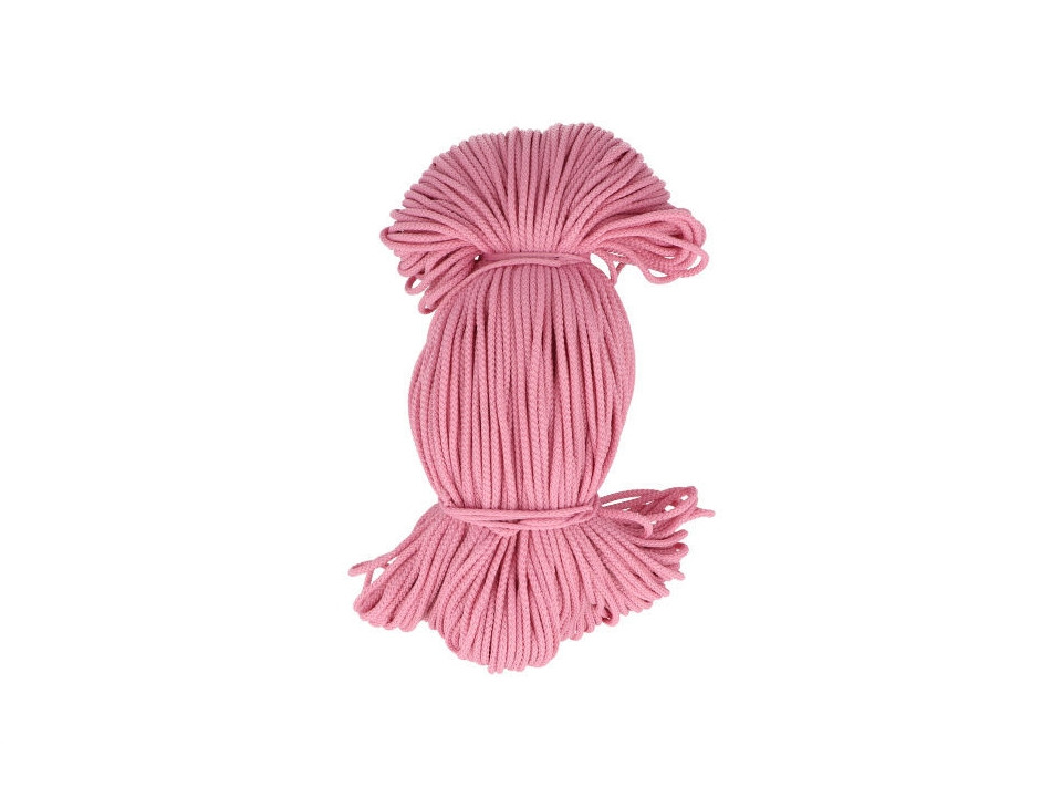 Oděvní šňůra PES Ø2 mm, barva Růžová stř. (140)