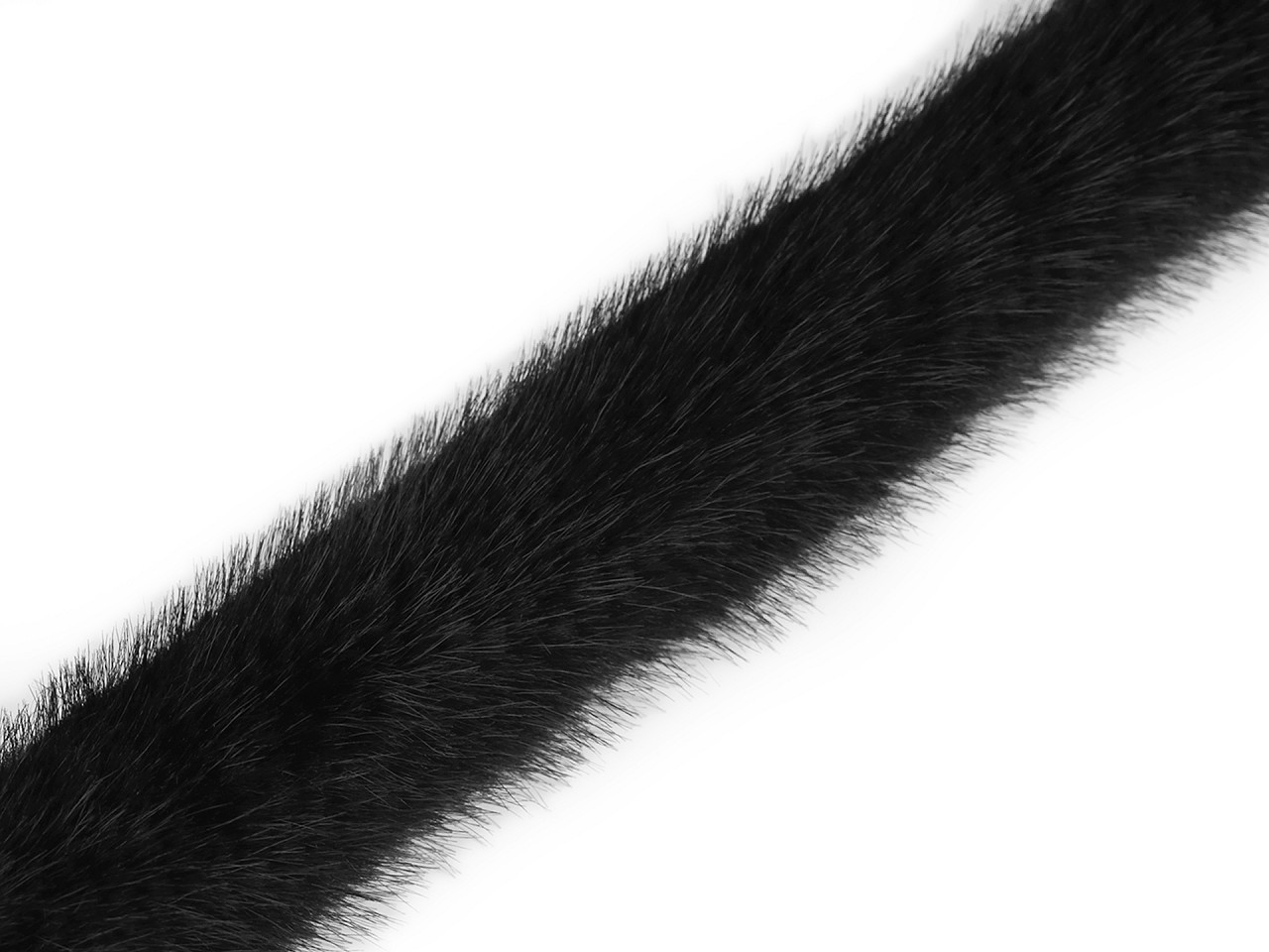 Všívací oděvní / dekorační kožešina šíře 3 cm, barva 5 černá